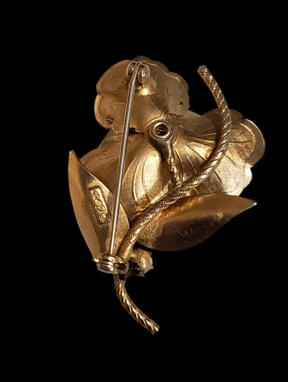 Vibtage Coro Flower Pearl Brooch Pin